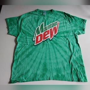 Mountain Dew Pepsi Co. Tshirt Mens XL Tie Dye